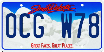 SD license plate 0CGW78