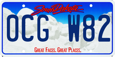 SD license plate 0CGW82