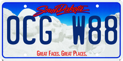 SD license plate 0CGW88