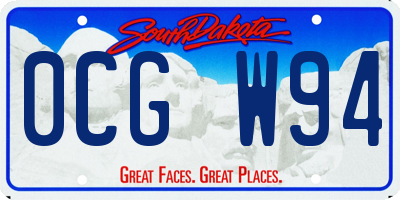 SD license plate 0CGW94