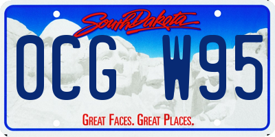 SD license plate 0CGW95