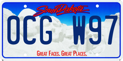 SD license plate 0CGW97