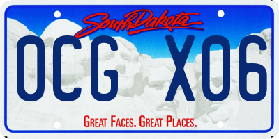 SD license plate 0CGX06