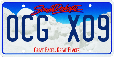 SD license plate 0CGX09
