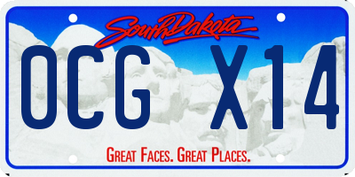 SD license plate 0CGX14