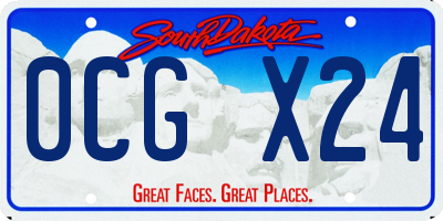 SD license plate 0CGX24