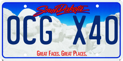 SD license plate 0CGX40