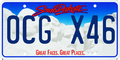 SD license plate 0CGX46