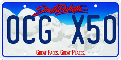 SD license plate 0CGX50