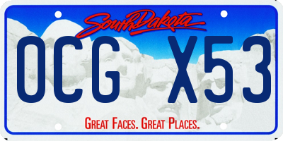 SD license plate 0CGX53