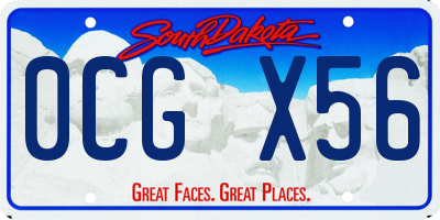 SD license plate 0CGX56