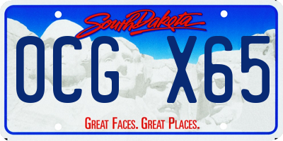 SD license plate 0CGX65