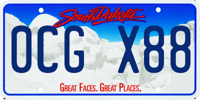 SD license plate 0CGX88