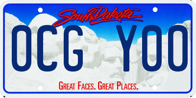 SD license plate 0CGY00