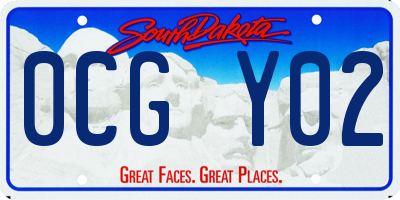 SD license plate 0CGY02