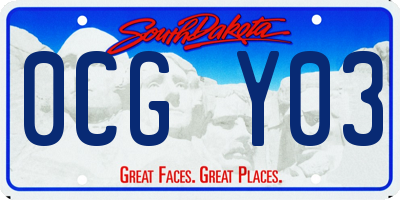 SD license plate 0CGY03