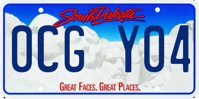 SD license plate 0CGY04