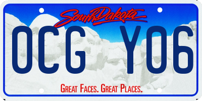 SD license plate 0CGY06