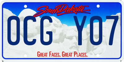 SD license plate 0CGY07