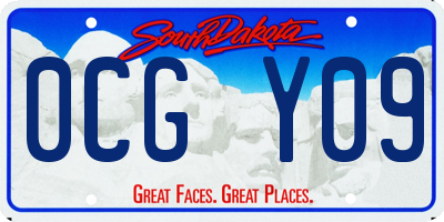 SD license plate 0CGY09