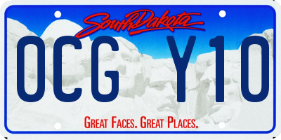 SD license plate 0CGY10