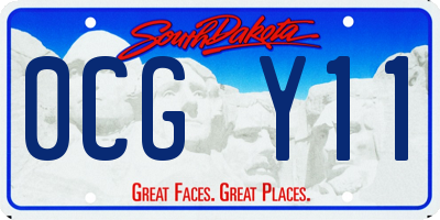 SD license plate 0CGY11