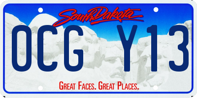 SD license plate 0CGY13