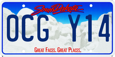 SD license plate 0CGY14