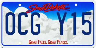 SD license plate 0CGY15