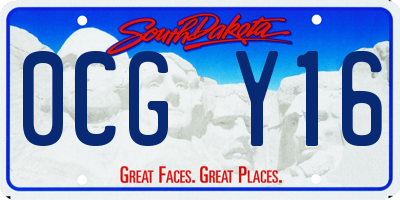 SD license plate 0CGY16