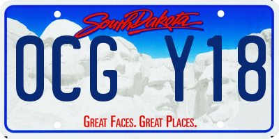 SD license plate 0CGY18