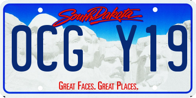 SD license plate 0CGY19