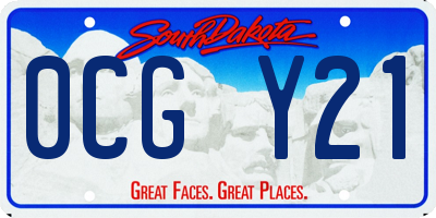 SD license plate 0CGY21