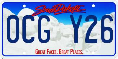 SD license plate 0CGY26