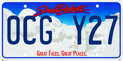 SD license plate 0CGY27