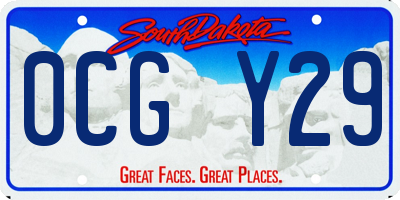 SD license plate 0CGY29