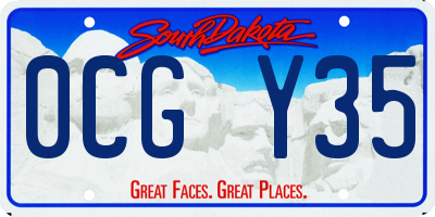 SD license plate 0CGY35