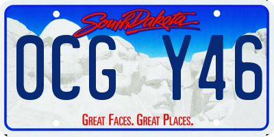 SD license plate 0CGY46