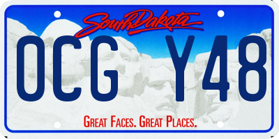 SD license plate 0CGY48