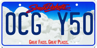 SD license plate 0CGY50