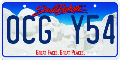 SD license plate 0CGY54