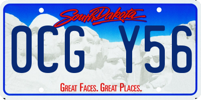 SD license plate 0CGY56