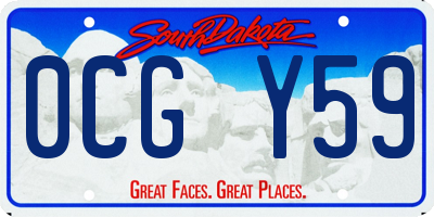 SD license plate 0CGY59