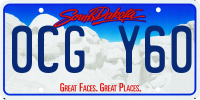 SD license plate 0CGY60