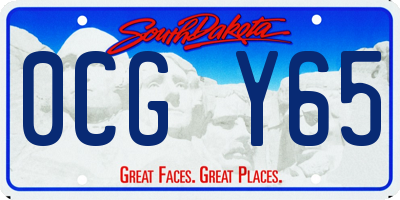SD license plate 0CGY65