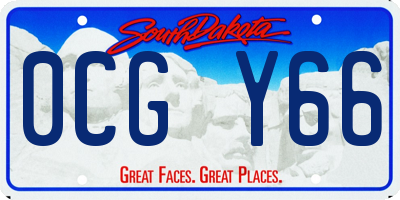 SD license plate 0CGY66