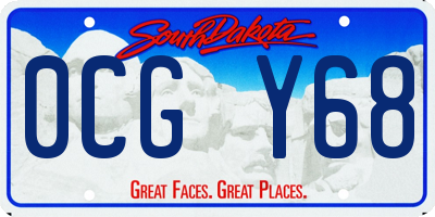 SD license plate 0CGY68