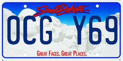 SD license plate 0CGY69