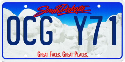 SD license plate 0CGY71