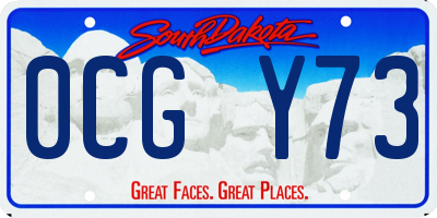 SD license plate 0CGY73